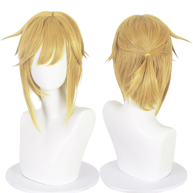 Dark Khaki Link Cosplay Wig | Zelda: Breath of the Wild (Skin Top Ponytail)