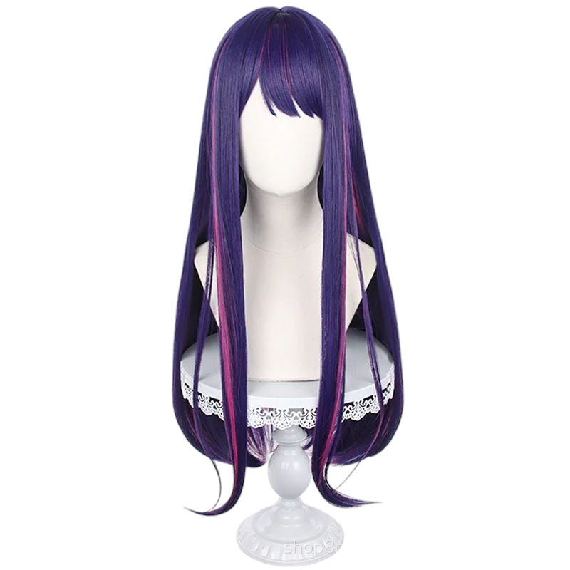 Light Gray Ai Hoshino Cosplay Wig | Oshi no Ko (Purple Gradient)