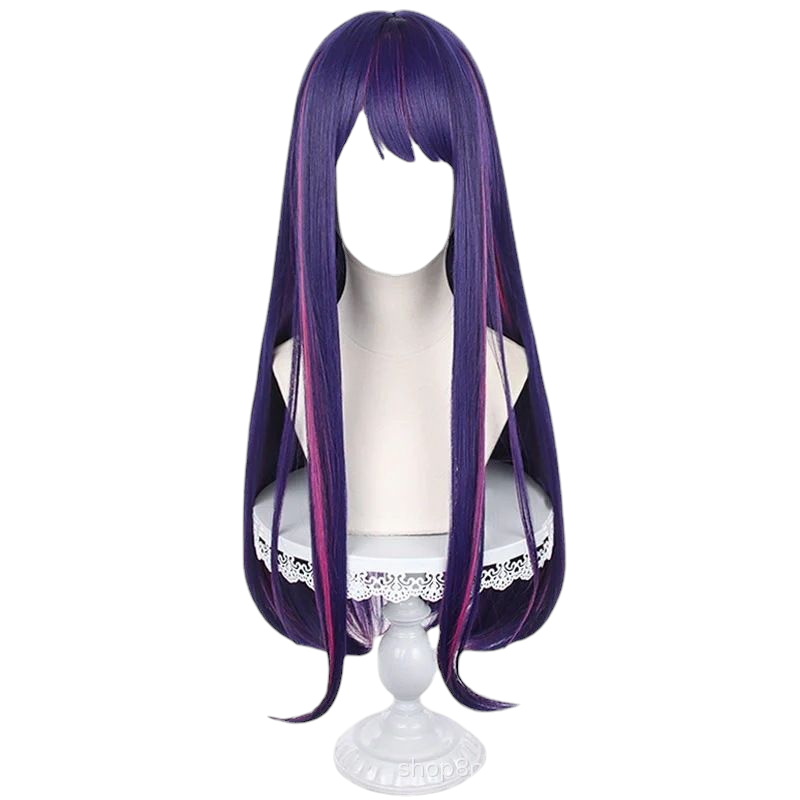 Light Gray Ai Hoshino Cosplay Wig | Oshi no Ko (Purple Gradient)