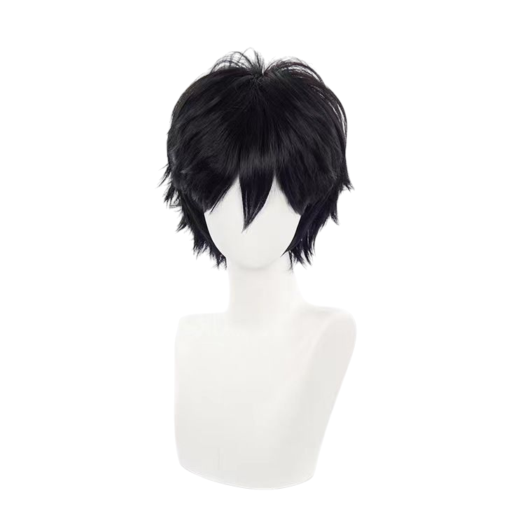 Beige Ren Amamiya "Joker" Cosplay Wig | Persona 5 (Black Flipped)