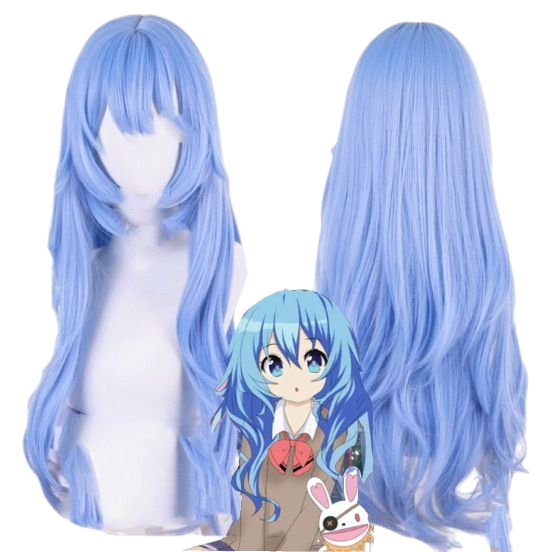 Light Steel Blue Yoshino Cosplay Wig | Date A Live (Mixed Blue Curls)