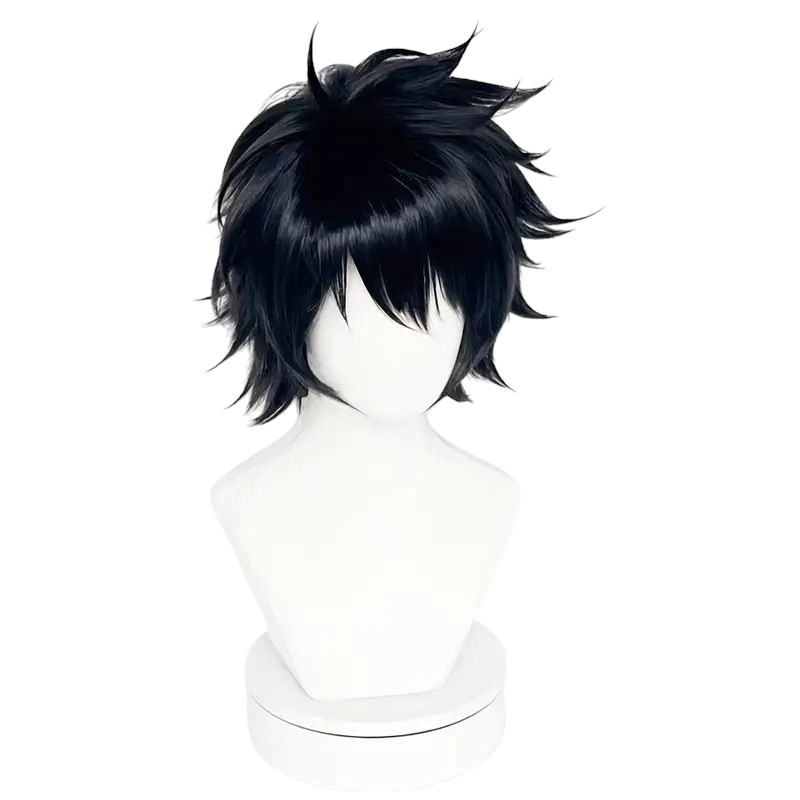 White Smoke L Lawliet Cosplay Wig | Death Note (Black Flipped)