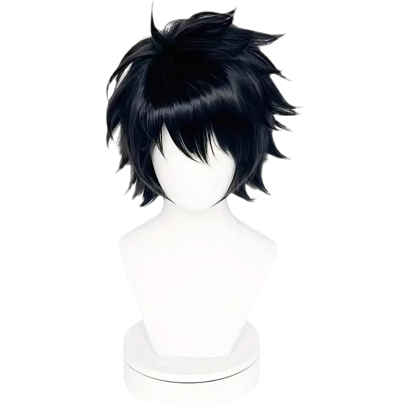 White Smoke L Lawliet Cosplay Wig | Death Note (Black Flipped)