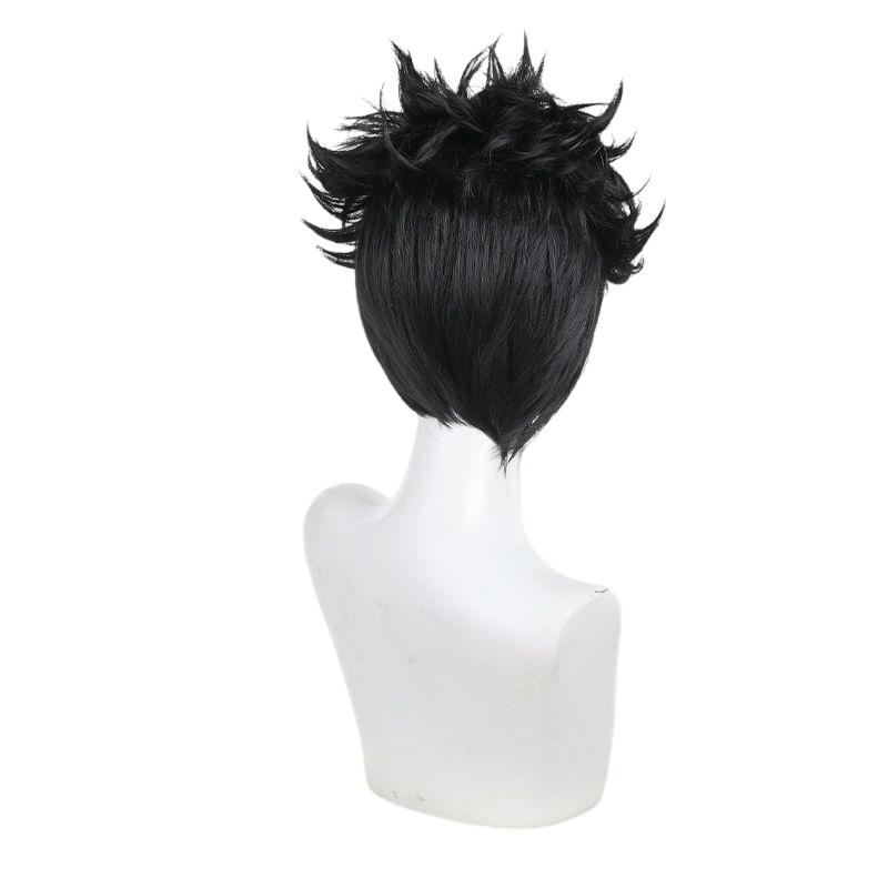 Light Gray Ken Takakura "Okarun" Normal Cosplay Wig | Dandadan (Black Spiked)