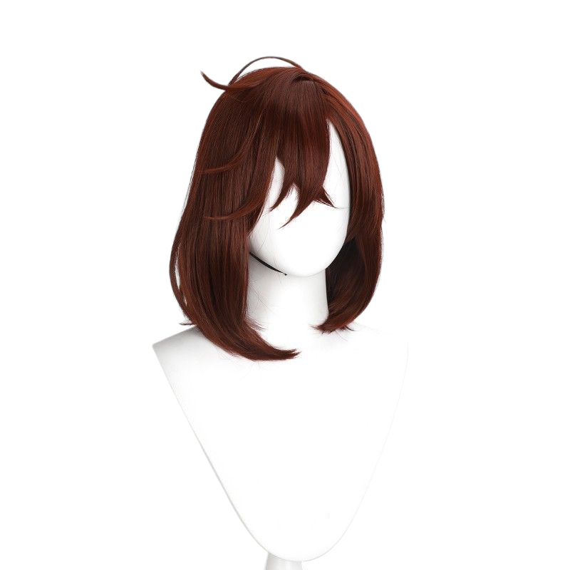 Antique White Momo Ayase Cosplay Wig | Dandadan (Brown, Skin Top)