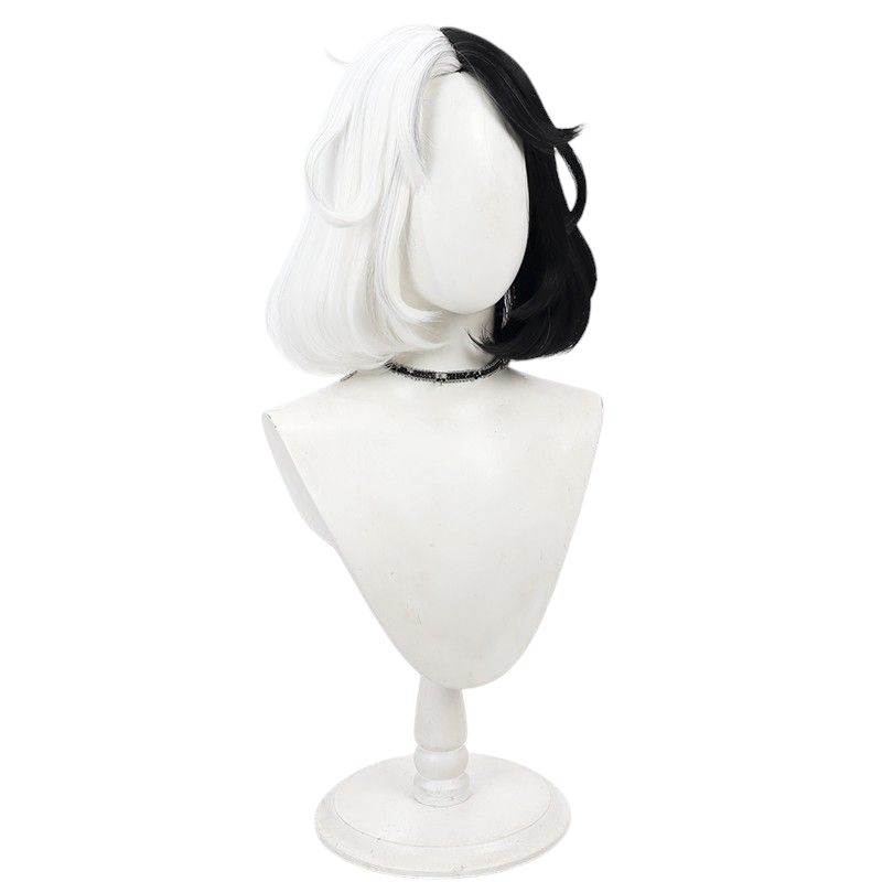 Beige Identity V Weeping Clown "Devourer" Skin Black & White Split Cosplay Wig