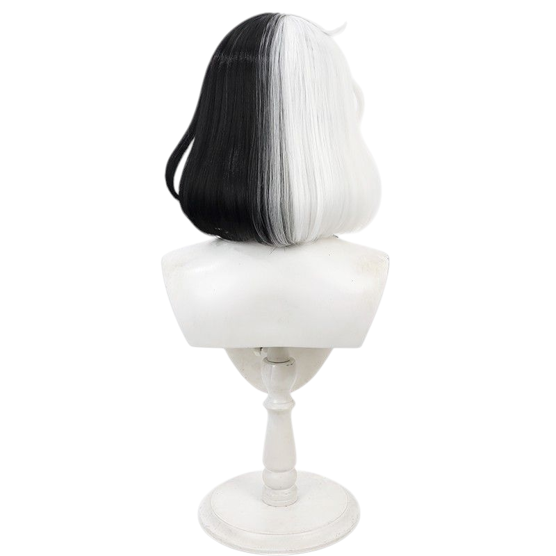 Dark Slate Gray Identity V Weeping Clown "Devourer" Skin Black & White Split Cosplay Wig