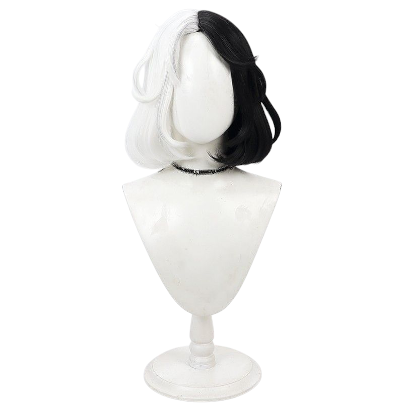 Beige Identity V Weeping Clown "Devourer" Skin Black & White Split Cosplay Wig