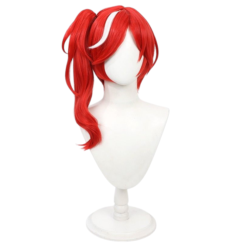 Beige Identity V Priestess "Scarlet" (Red-Haired Witch) Red Cosplay Wig with Highlights