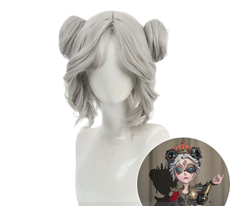 Gray Identity V Mechanic "The Returner" Skin Silver-Grey Cosplay Wig with Double Buns