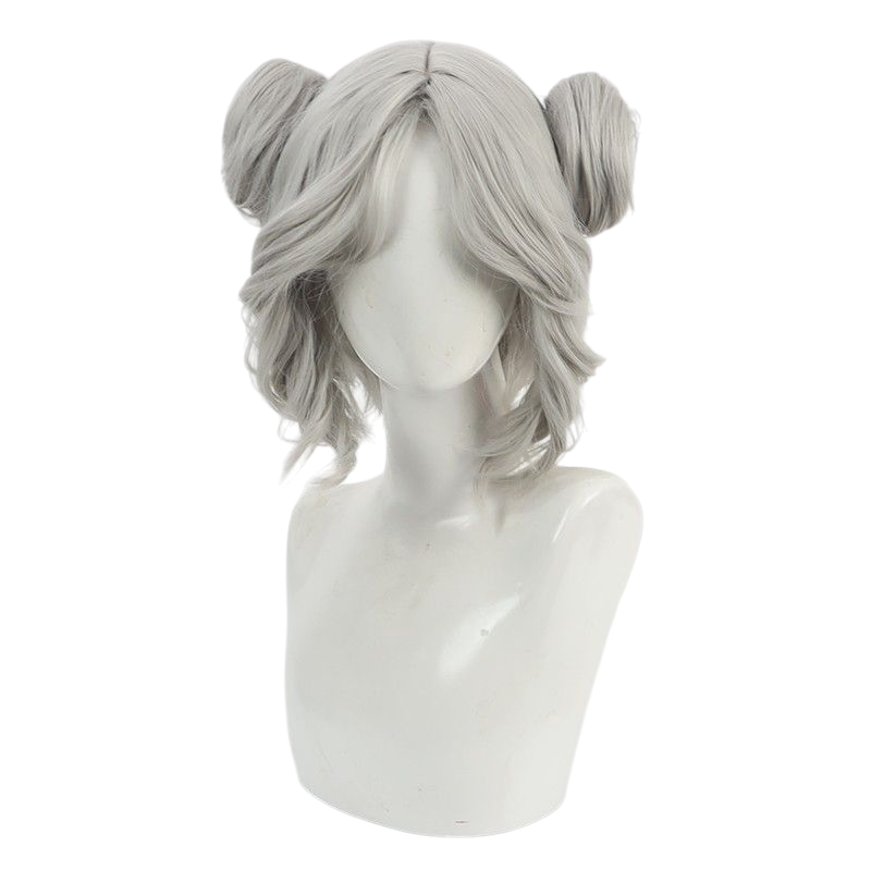 Gray Identity V Mechanic "The Returner" Skin Silver-Grey Cosplay Wig with Double Buns