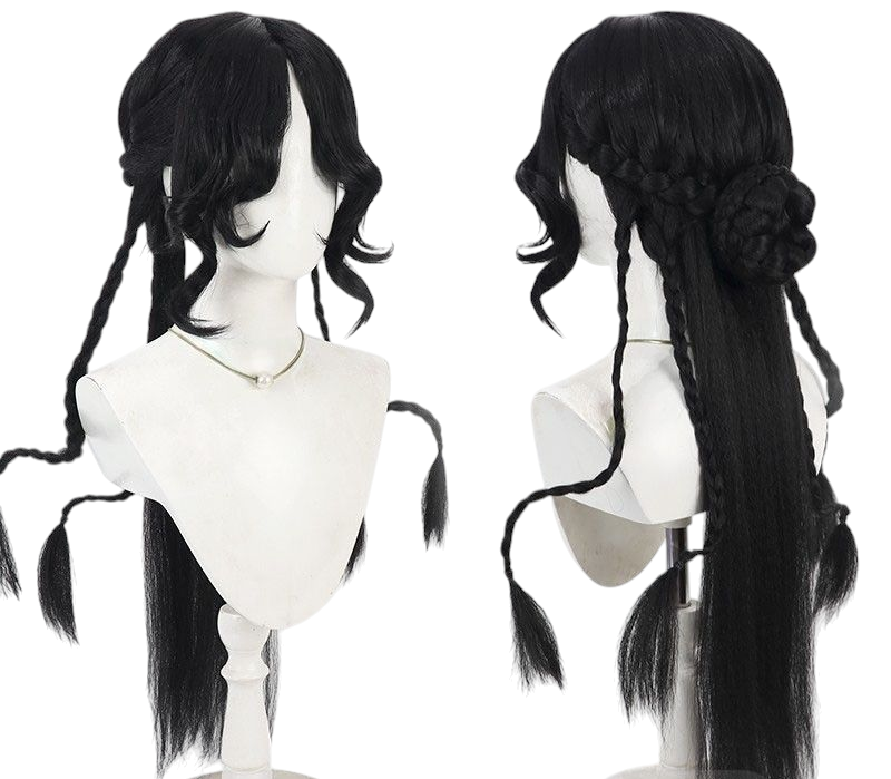 Dark Slate Gray Identity V Priestess "Emissary of Yog-Sothoth" Black Styled Cosplay Wig