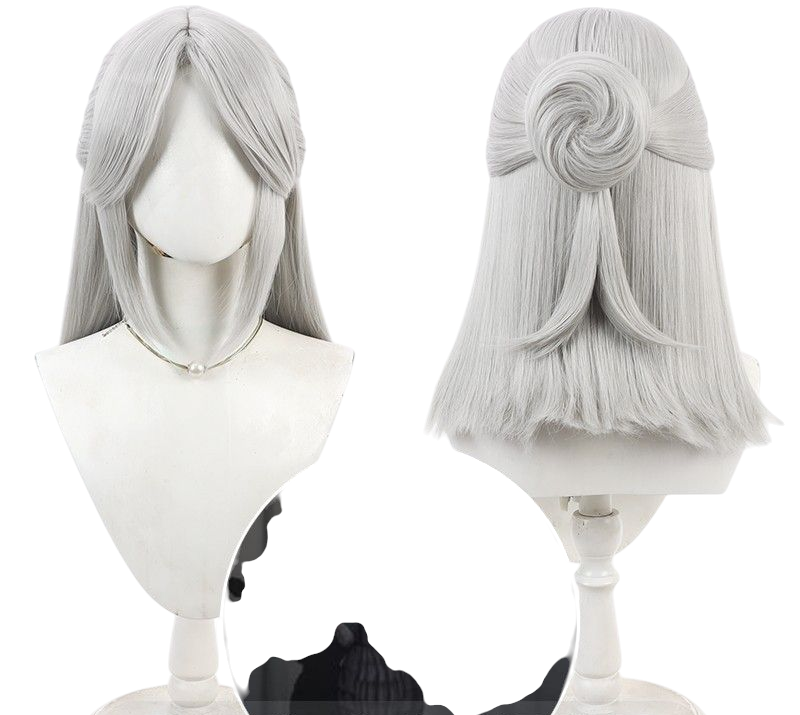 Light Gray Identity V Perfumer "Fatal Affection" Cosplay Wig with Detachable Buns