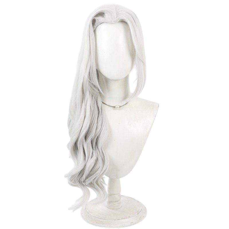 Light Gray Identity V Photographer "Joseph" Silver-White Curly Cosplay Wig