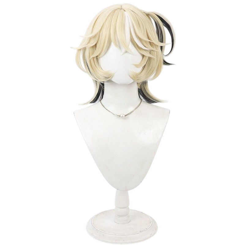 Antique White Identity V Mechanic "Lockheart" Skin Yellow Gradient Cosplay Wig