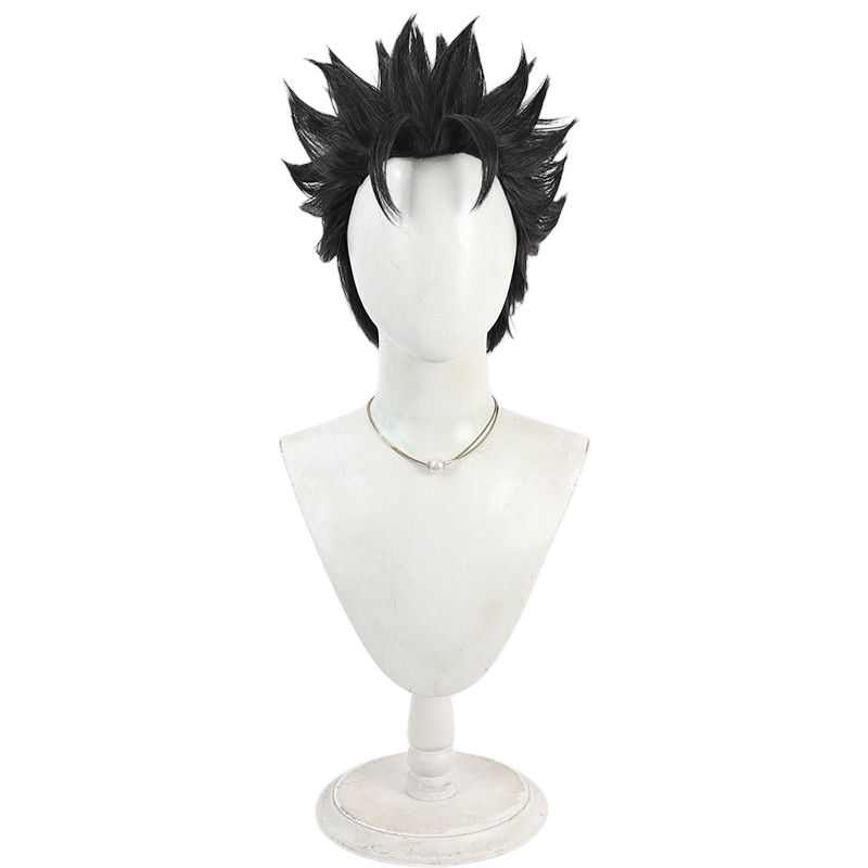 Dark Slate Gray Identity V BLK Team Batter "Ganji" Dark Grey Cosplay Wig with Widow's Peak
