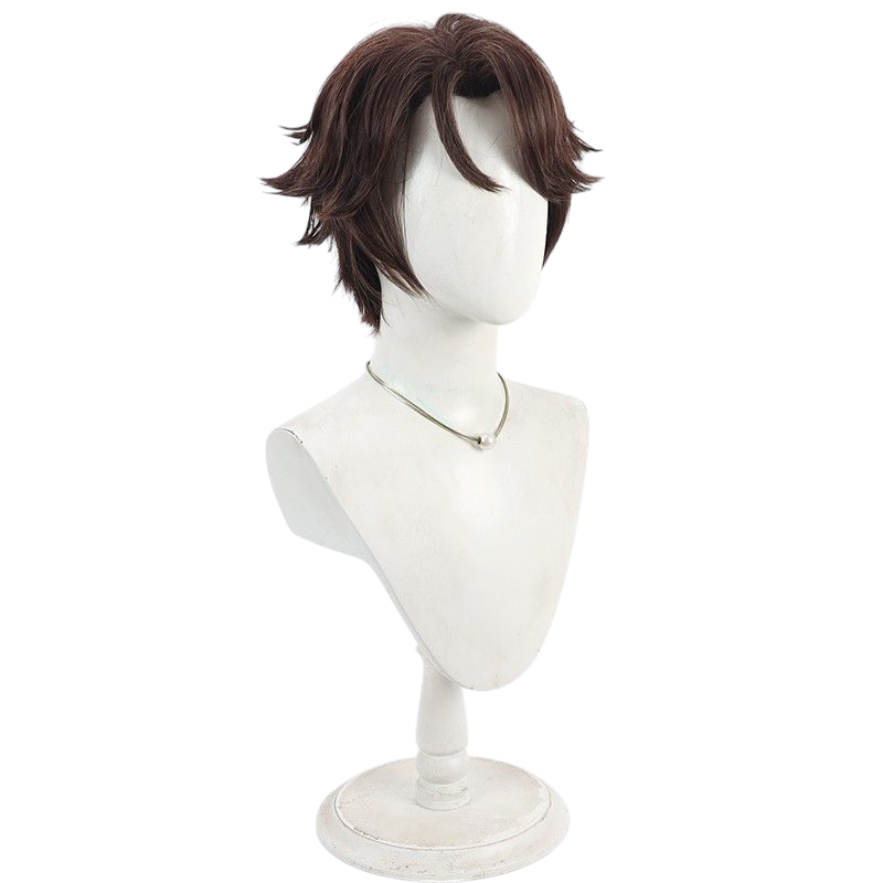 Dark Slate Gray Identity V BLK Team Seer "Eli" Dark Brown Layered & Flipped Cosplay Wig