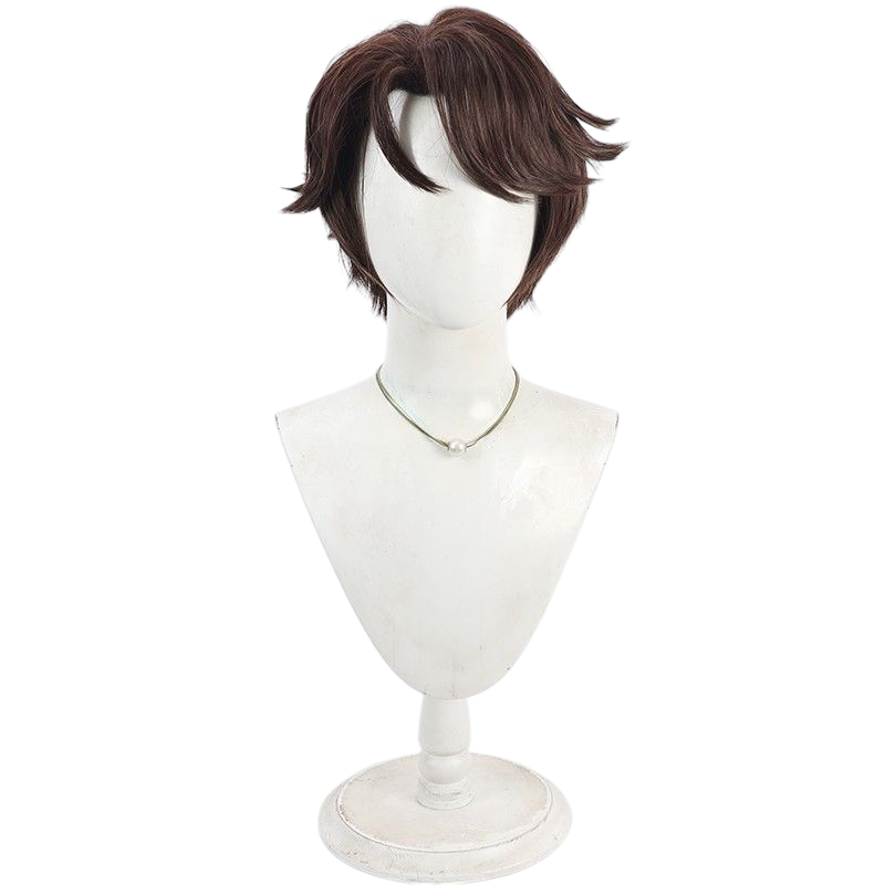 Dark Slate Gray Identity V BLK Team Seer "Eli" Dark Brown Layered & Flipped Cosplay Wig