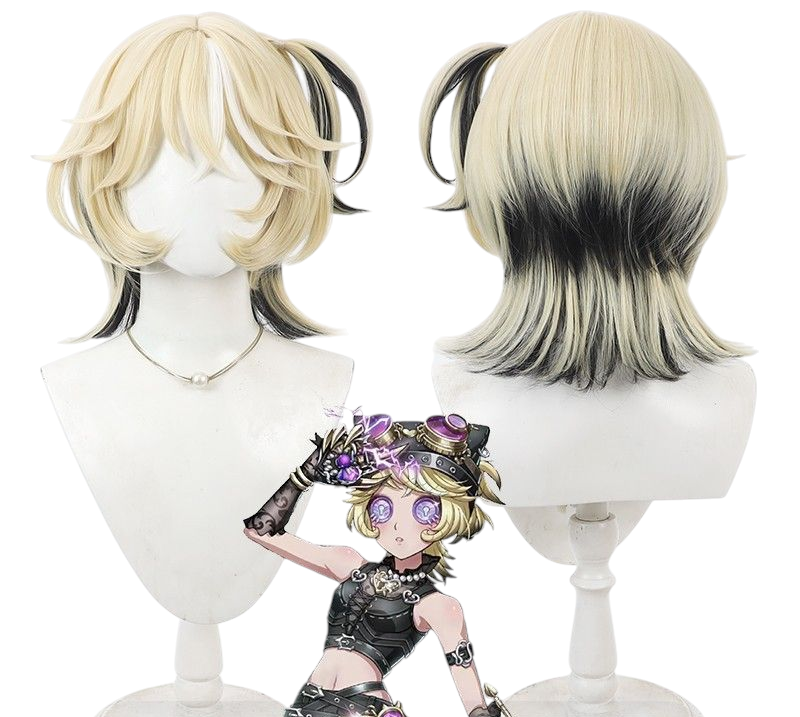 Light Gray Identity V Mechanic "Lockheart" Skin Yellow Gradient Cosplay Wig
