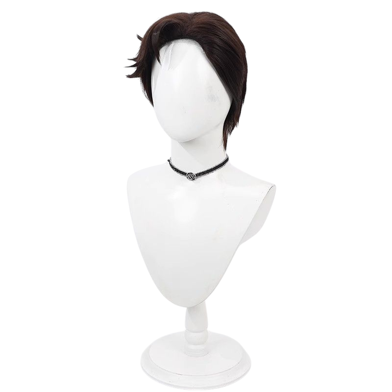 White Smoke Identity V Novelist "Orpheus" Dark Brown Short Cosplay Wig (Side Part)