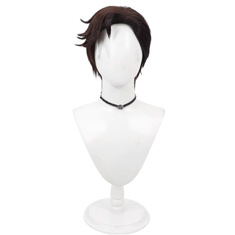 White Smoke Identity V Novelist "Orpheus" Dark Brown Short Cosplay Wig (Side Part)
