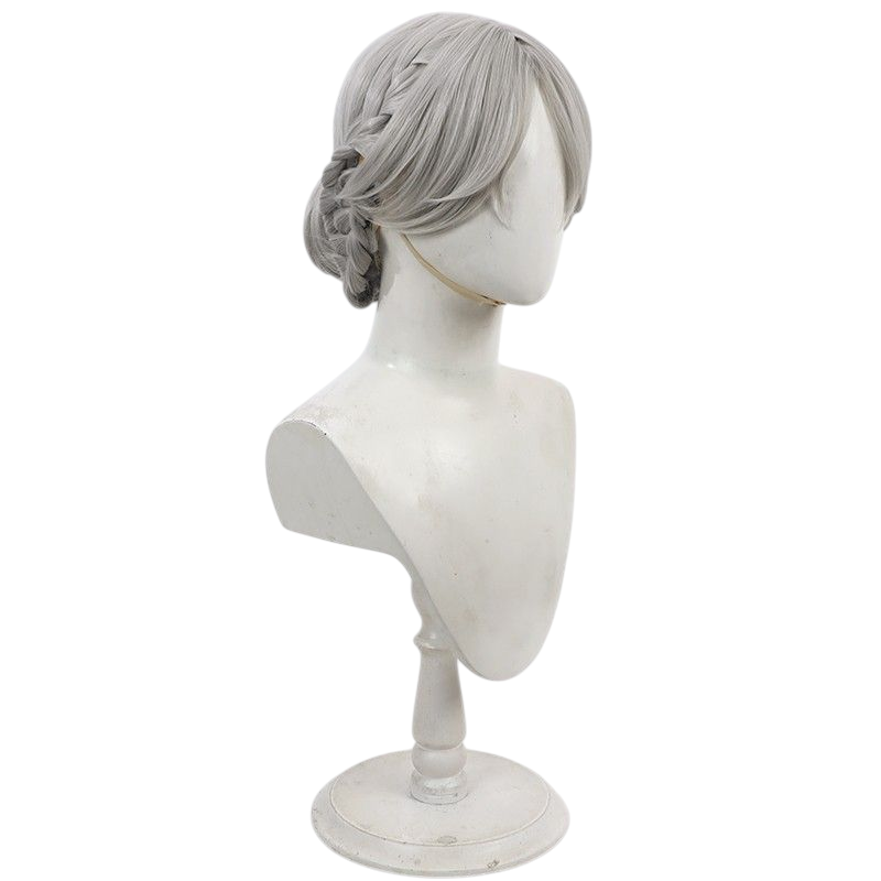 Gray Identity V Madame Red "The Promised Day" (Back to the Past) Silver-Grey Updo Cosplay Wig