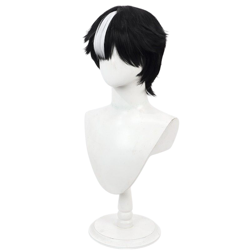 Black Identity V Jack "Tuberose" (The Ripper) Black Cosplay Wig with White Highlights