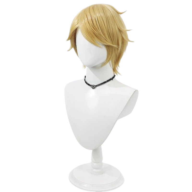Light Gray Identity V Postman "Victor Grantz" (Default) Golden Yellow Flipped Cosplay Wig