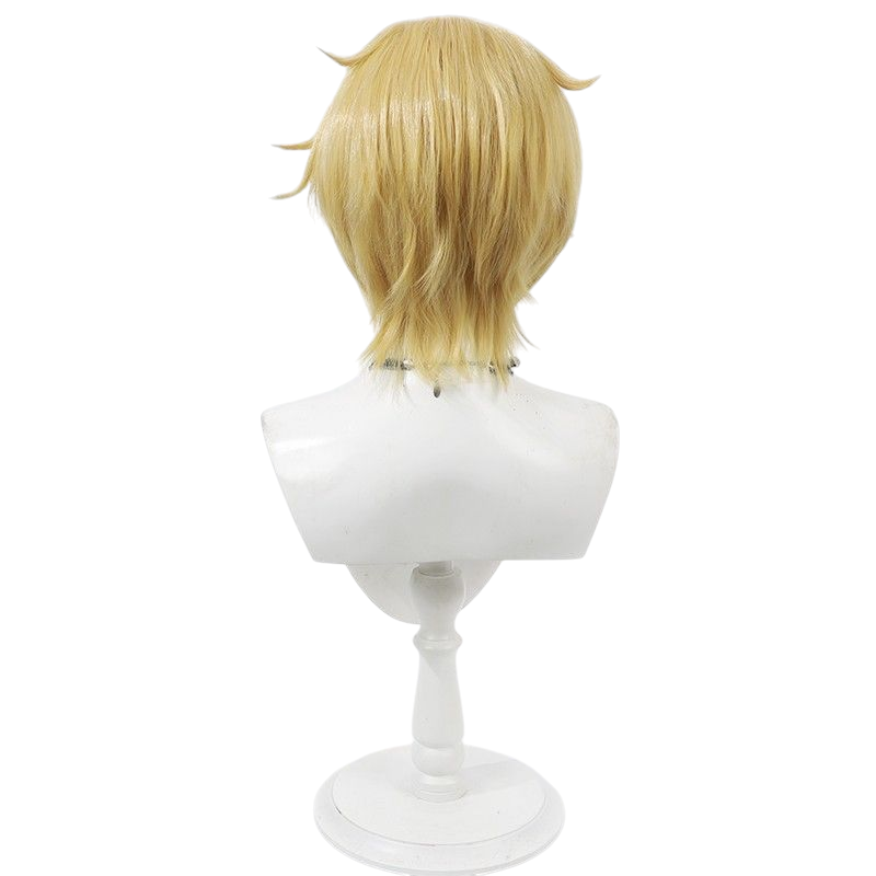 Light Gray Identity V Postman "Victor Grantz" (Default) Golden Yellow Flipped Cosplay Wig