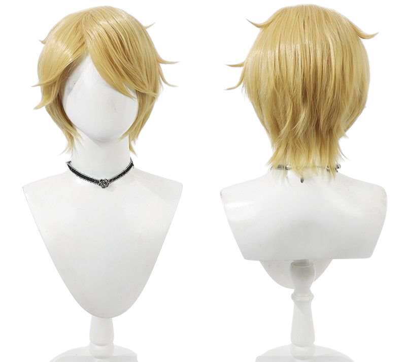 Light Gray Identity V Postman "Victor Grantz" (Default) Golden Yellow Flipped Cosplay Wig