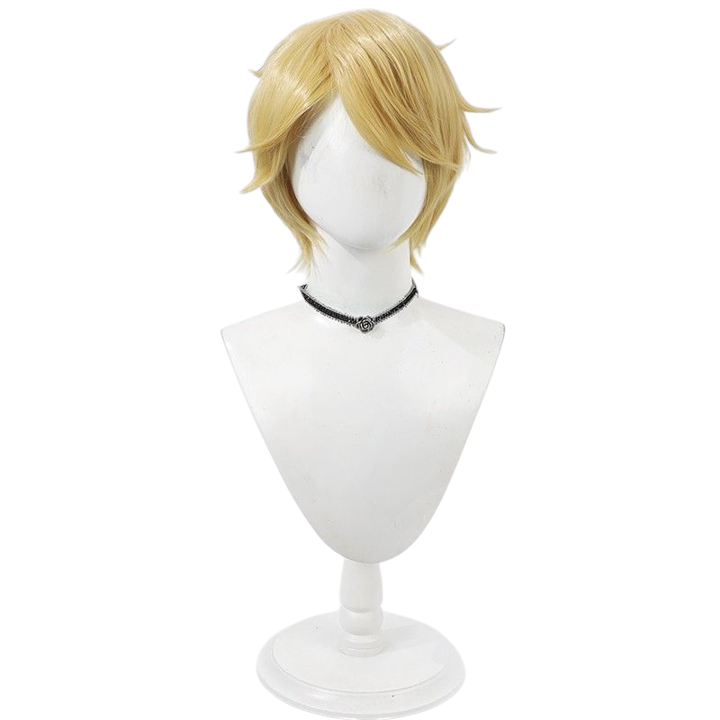 Antique White Identity V Postman "Victor Grantz" (Default) Golden Yellow Flipped Cosplay Wig
