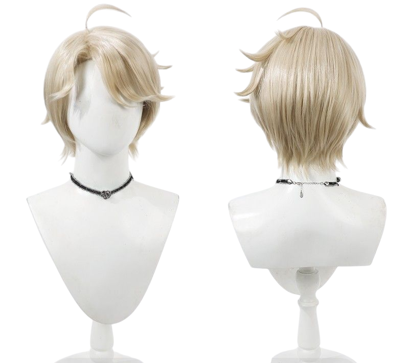 Light Gray Identity V Patient "Angel Guide" (Emil) Light Yellow Volumized Cosplay Wig