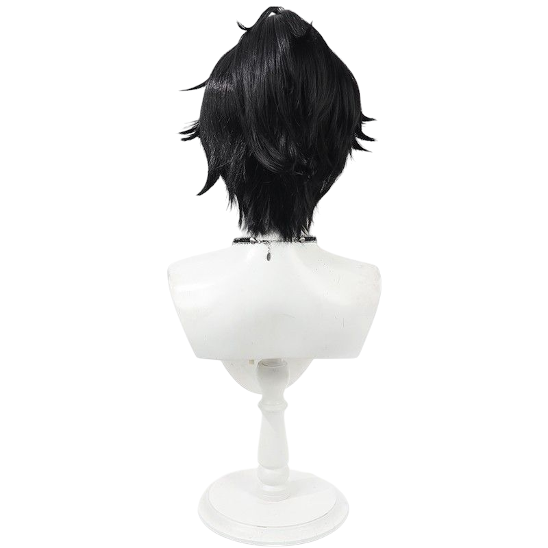 Beige Identity V Prisoner "OPH Team" (Luca Balsa) Crossover Black Flipped Cosplay Wig