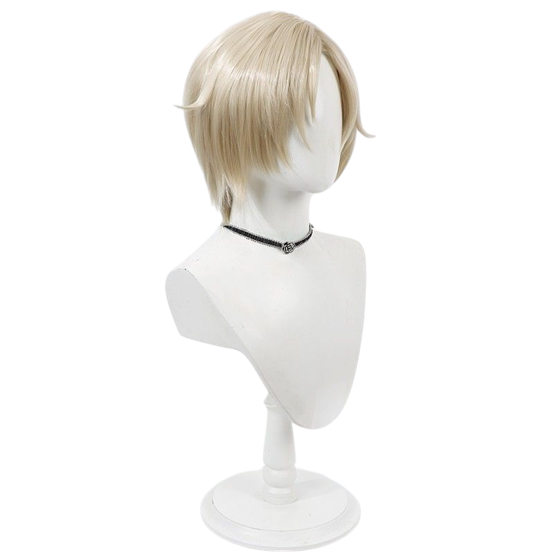 Light Gray Identity V Grave Digger "Andrew Kreiss" (Default) Beige-Yellow Cosplay Wig