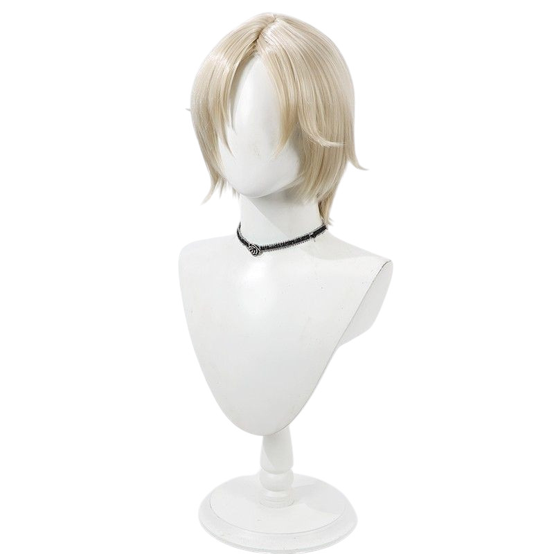 Light Gray Identity V Grave Digger "Andrew Kreiss" (Default) Beige-Yellow Cosplay Wig