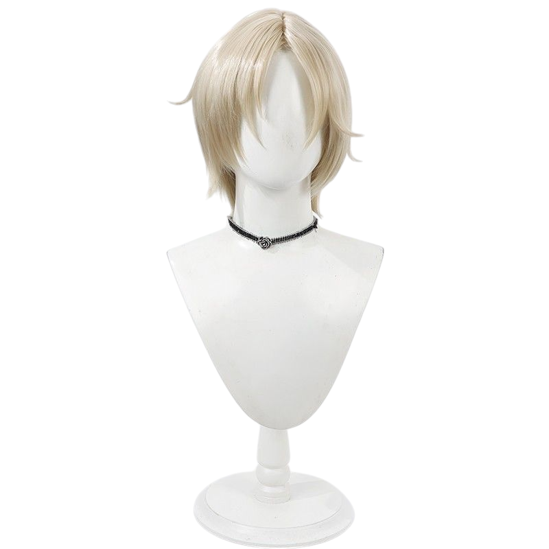 Light Gray Identity V Grave Digger "Andrew Kreiss" (Default) Beige-Yellow Cosplay Wig