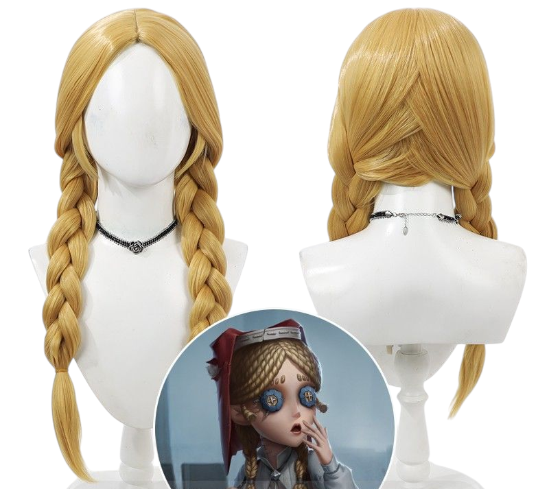 Gray Identity V Toy Merchant "Anne Lester" (Default) Golden Blonde Cosplay Wig with Braids & Scalp