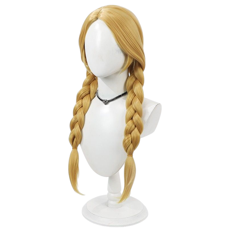 Light Gray Identity V Toy Merchant "Anne Lester" (Default) Golden Blonde Cosplay Wig with Braids & Scalp