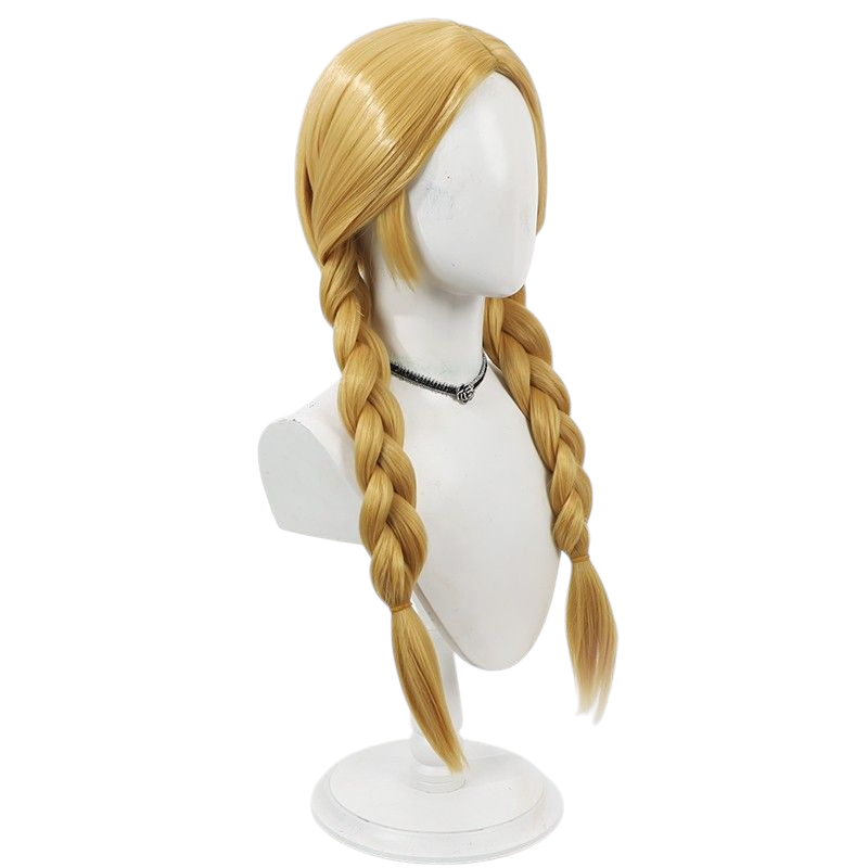 Light Gray Identity V Toy Merchant "Anne Lester" (Default) Golden Blonde Cosplay Wig with Braids & Scalp