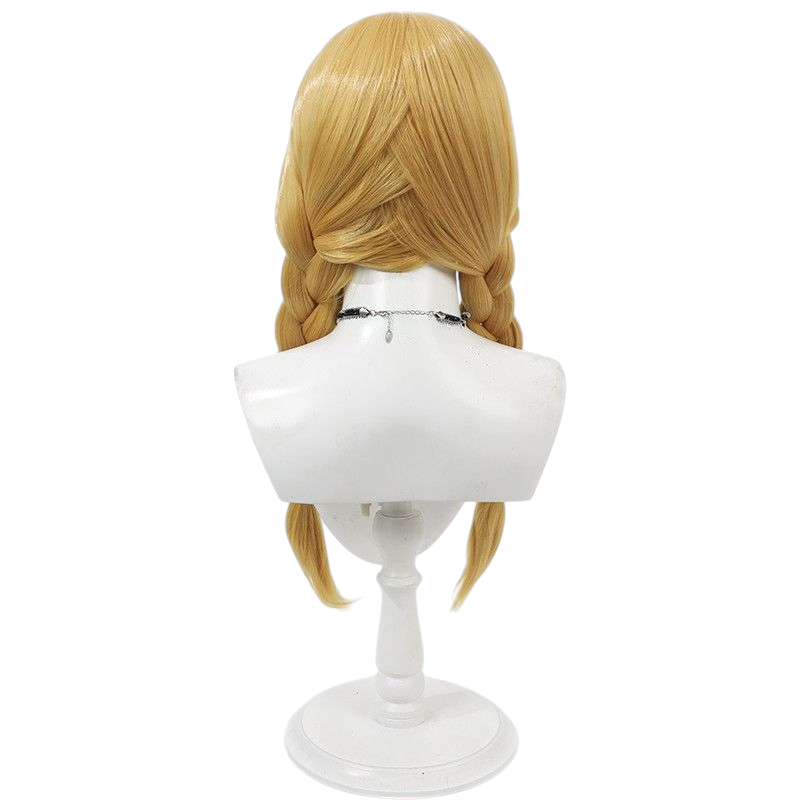 Light Gray Identity V Toy Merchant "Anne Lester" (Default) Golden Blonde Cosplay Wig with Braids & Scalp