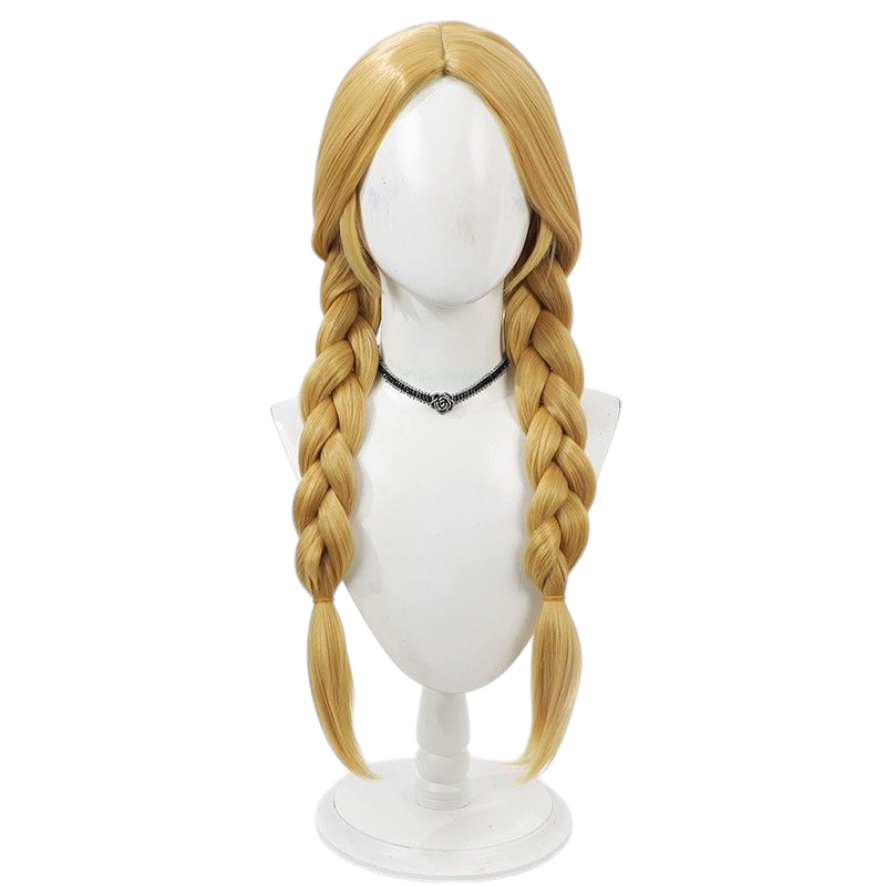 Light Gray Identity V Toy Merchant "Anne Lester" (Default) Golden Blonde Cosplay Wig with Braids & Scalp