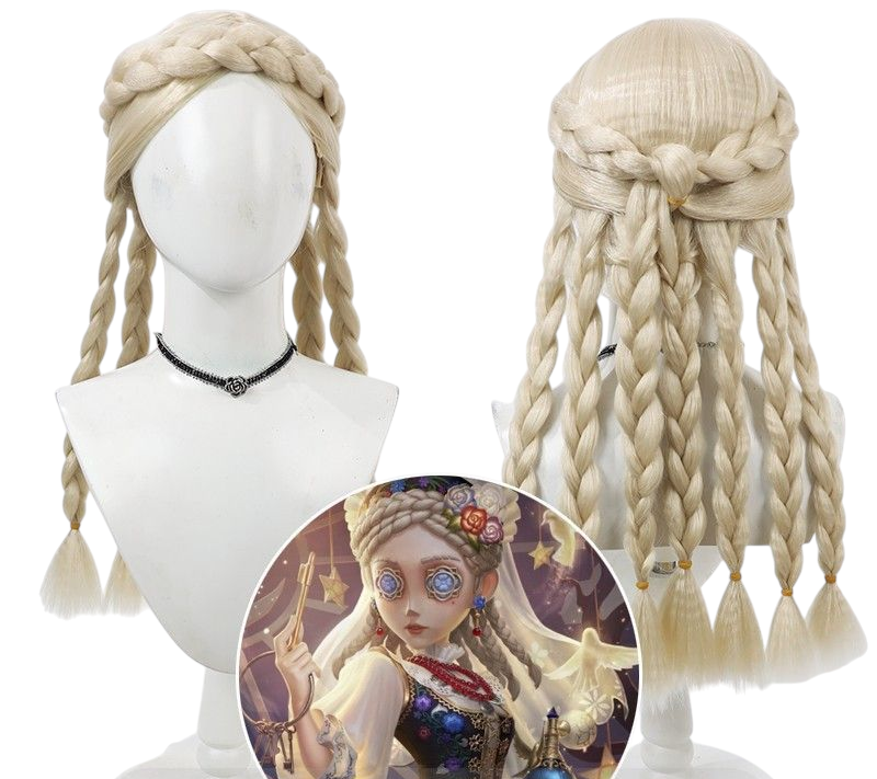 Light Gray Identity V Perfumer "Eudic" (S-Tier Golden Skin) Golden Yellow Styled Cosplay Wig