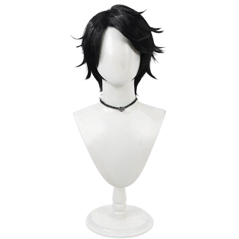 Black Identity V Prospector "Norton Campbell" (Default) Black Flipped Cosplay Wig