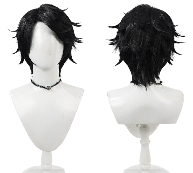 Light Gray Identity V Prospector "Norton Campbell" (Default) Black Flipped Cosplay Wig