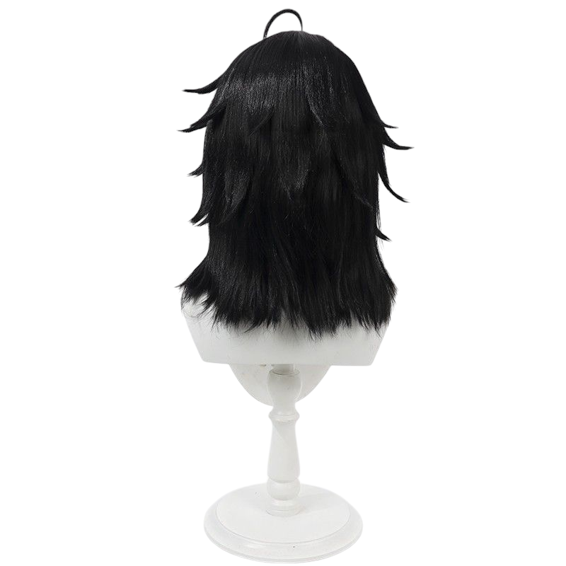 Black Identity V Patient "Emil" (Default) Black Flipped Cosplay Wig with Cornrow Texture & Scalp