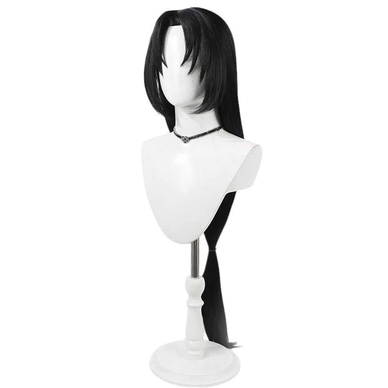 Lavender Identity V Wu Chang "Canhua Lei" (Xie Bi'an) Black Long Cosplay Wig with Simulated Scalp