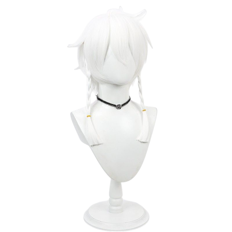 Lavender Identity V Seer "The White Prophet" (Truth Below) Cosplay Wig with Detachable Braid