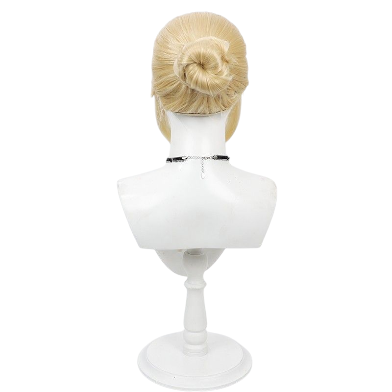 Light Gray Identity V Sculptor "Galatea" (Default) Light Yellow Updo Cosplay Wig with Scalp