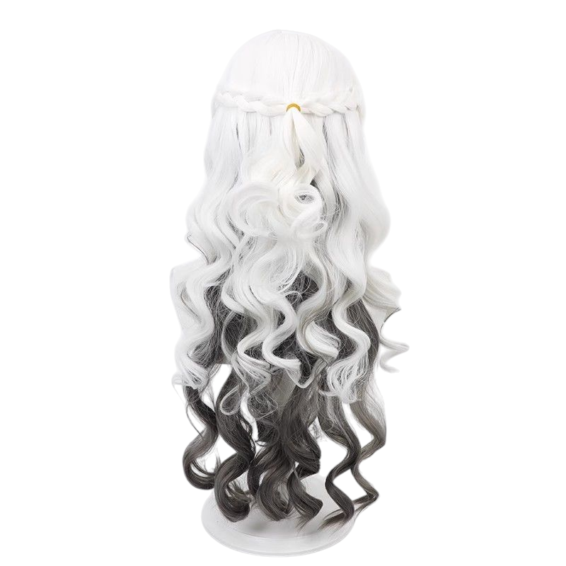 Light Gray Identity V Psychologist "Long Night" (Ada Mesmer) Gradient Cosplay Wig with Scalp