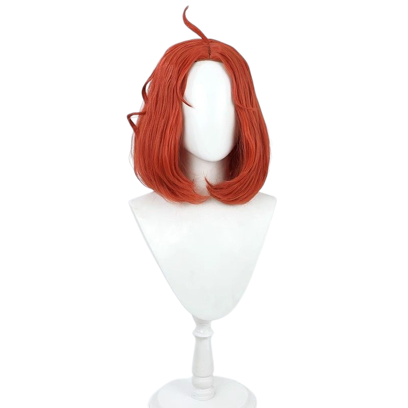 Lavender Identity V Weeping Clown "Joker" Orange Curly Cosplay Wig with Simulated Scalp